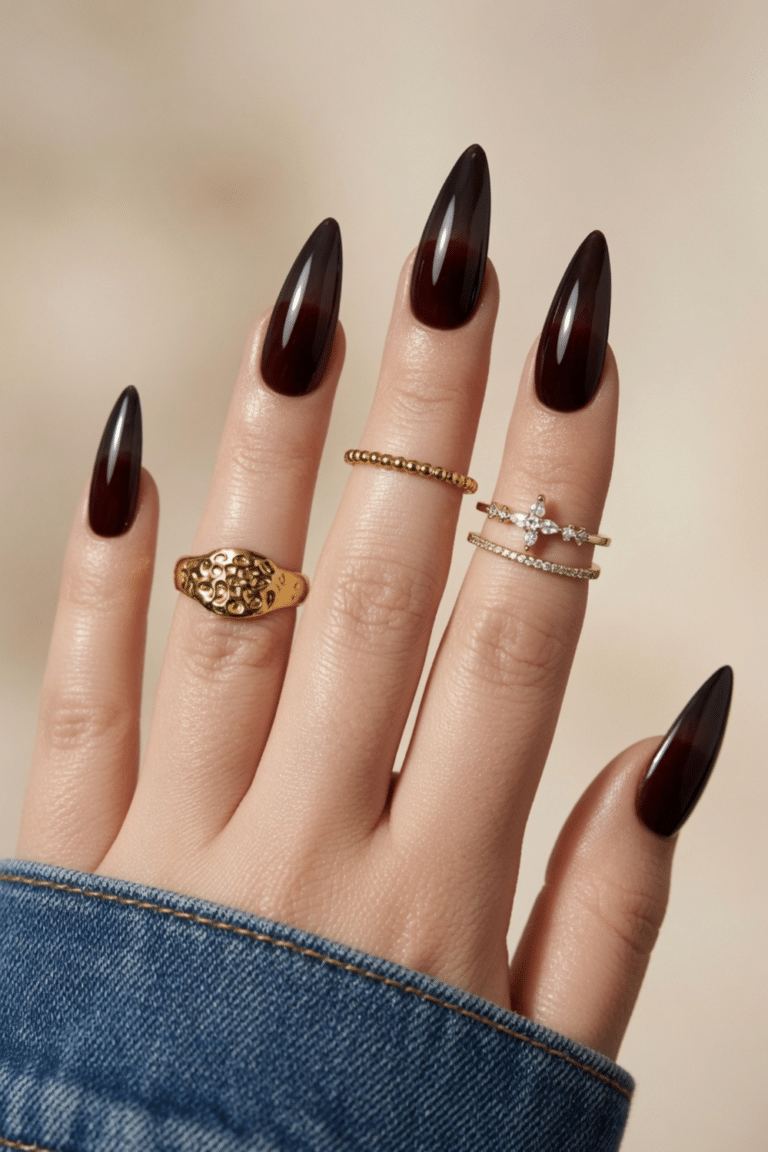 black nails acrylic