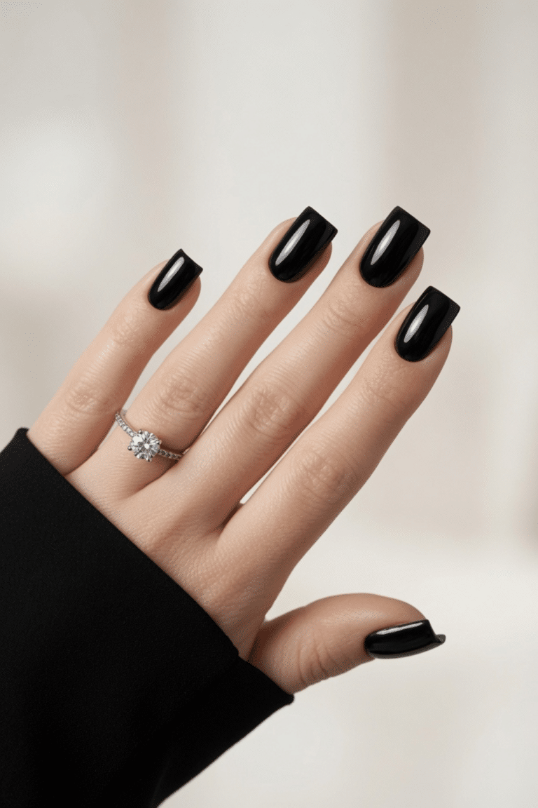 black nails short