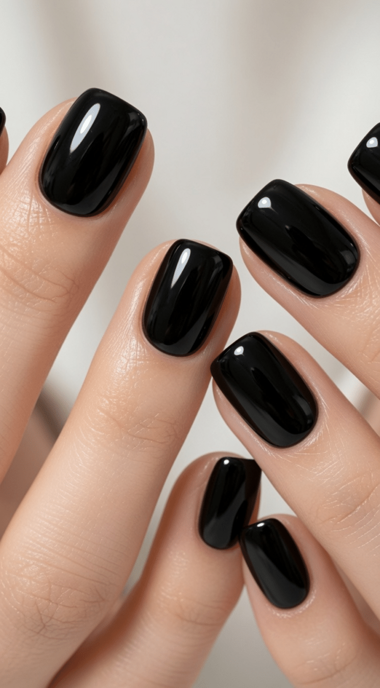 black nails short