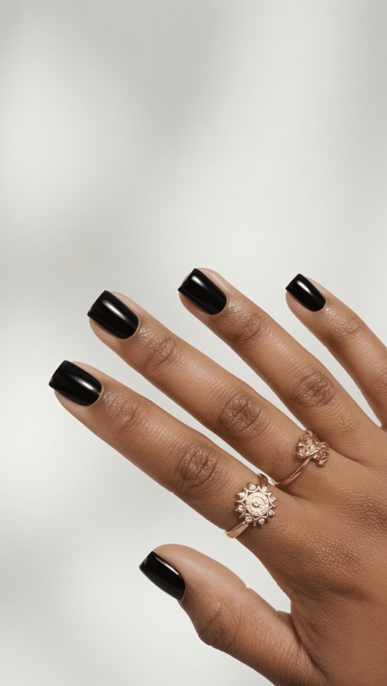 black nails short