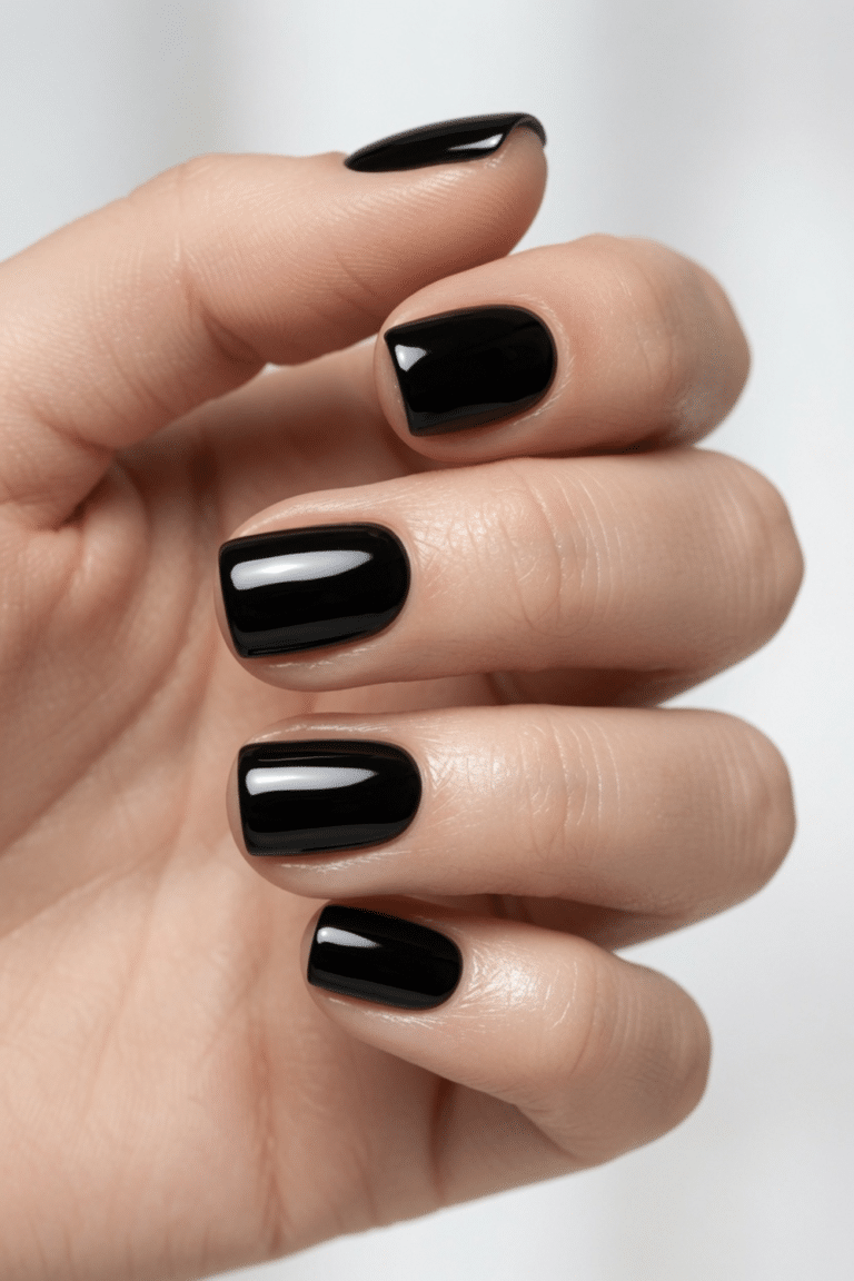 black nails short