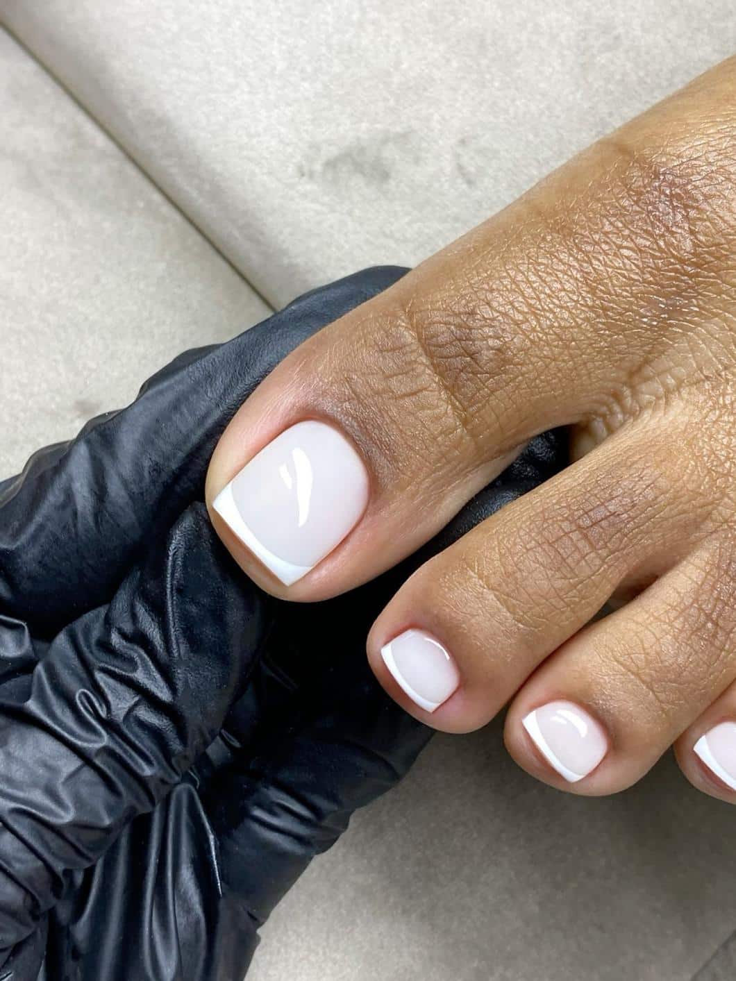 milky french toes
