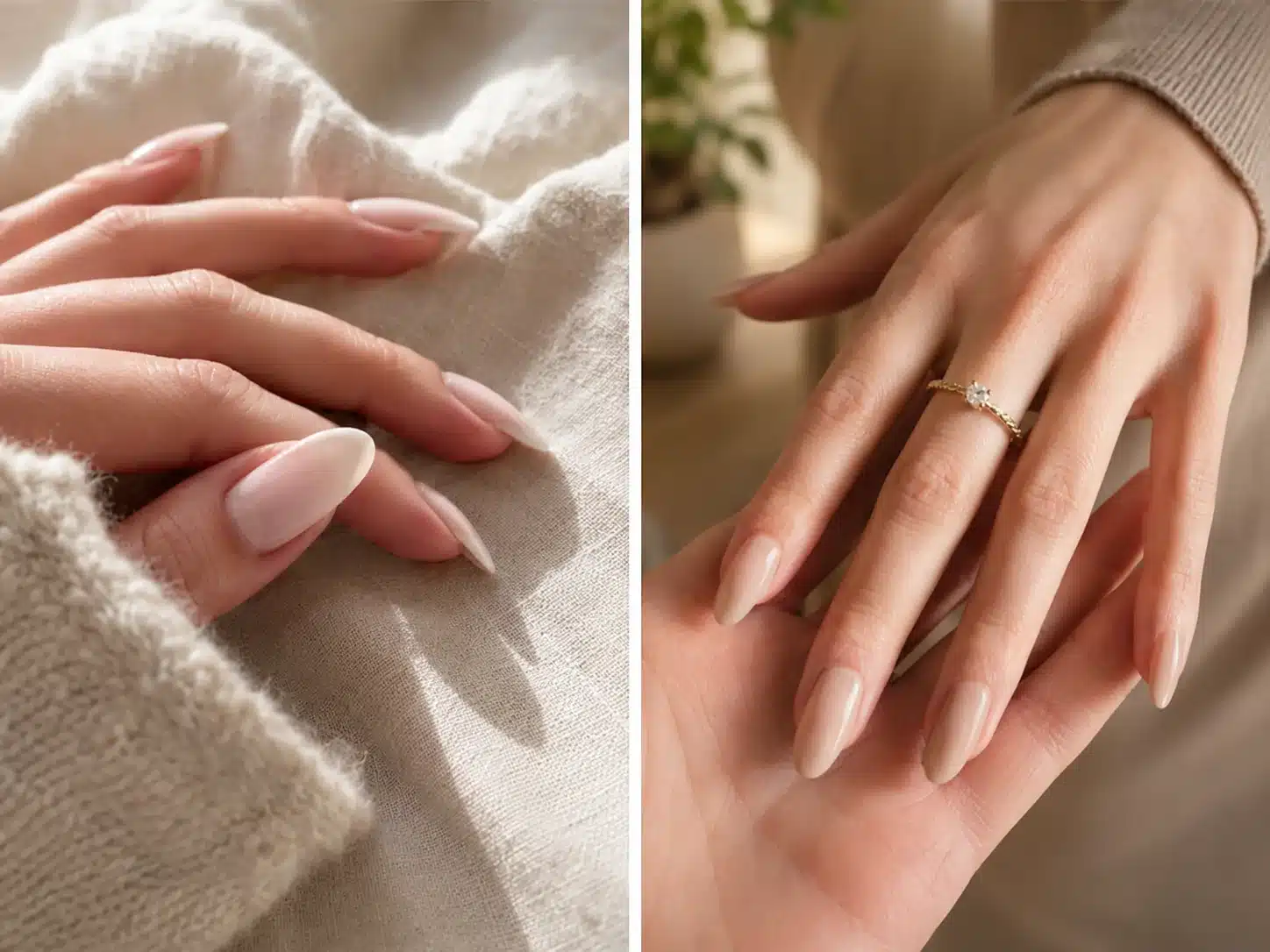 Milky Nude Nail Polish: 10 Soft Shades and Glossy Ideas 3 Cool and warm milky nude nail ideas