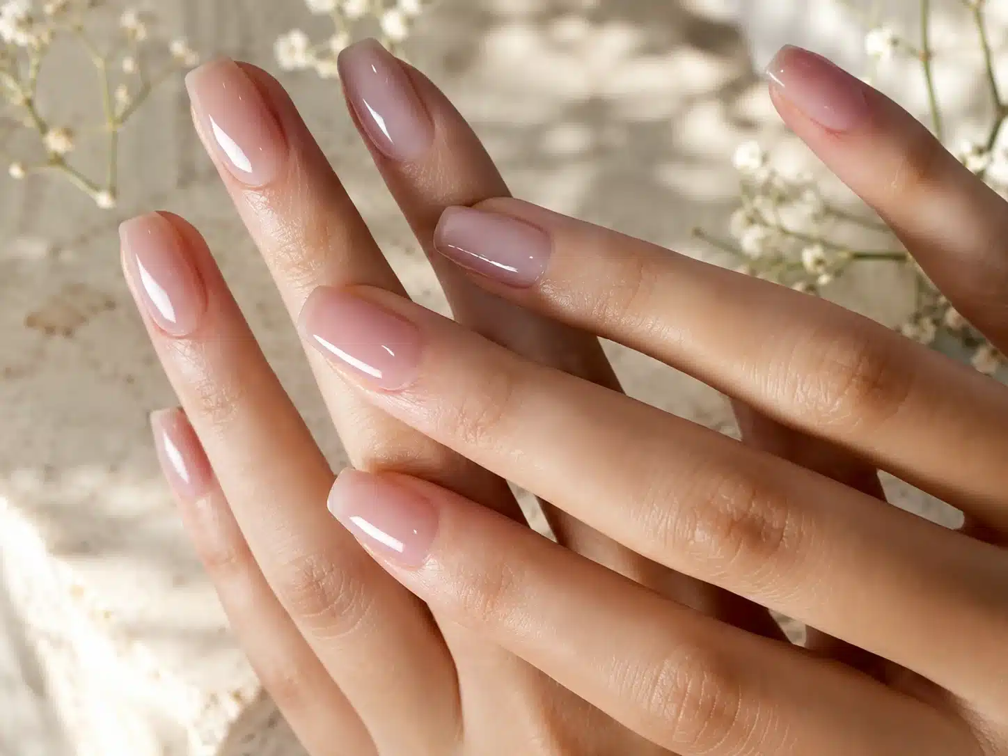 Milky Nude Nail Polish: 10 Soft Shades and Glossy Ideas 4 Glossy almond milk nude nails