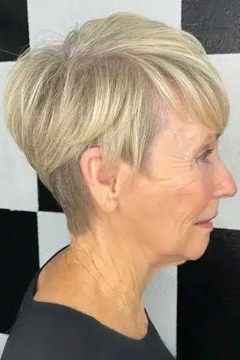 Choppy Blonde Pixie With Light Bangs
