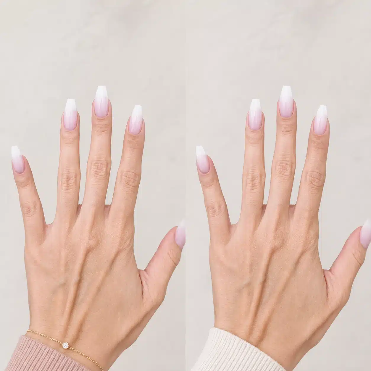 Almond vs Coffin Nails: Which Shape Is Right for You? 11 Almond and coffin nails on two hands