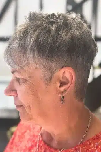 Silver Undercut Pixie With a Long Top