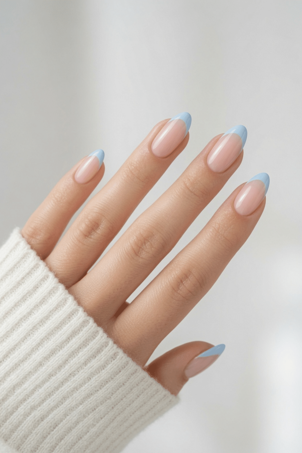 baby blue french tip