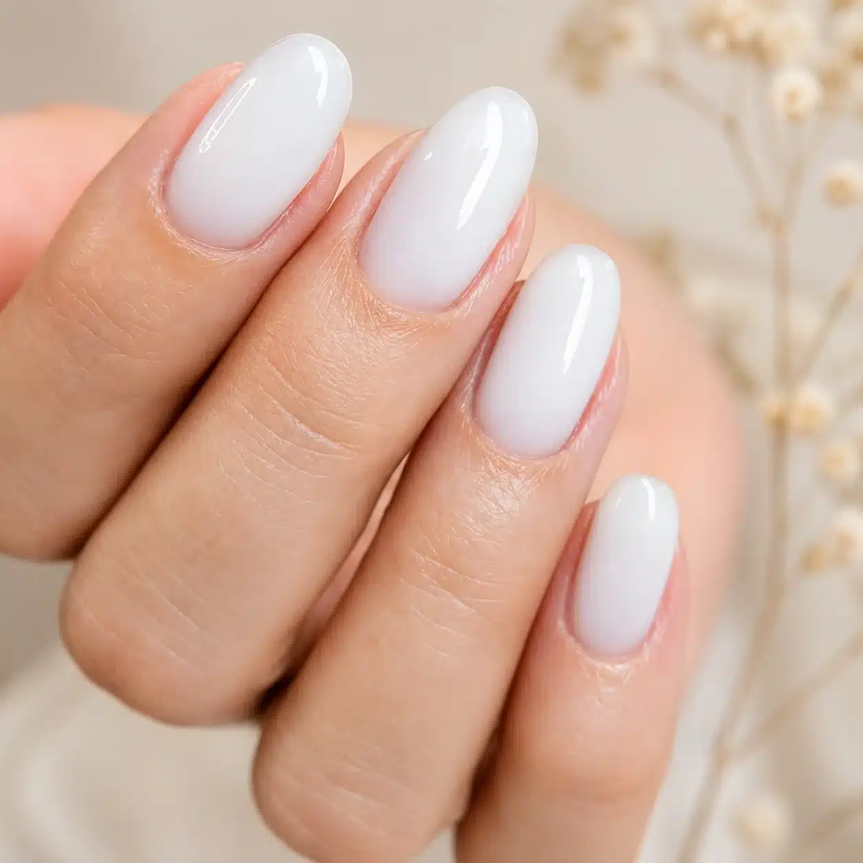 Best Milky White Nail Polish: Sheer White Shades for a Clean Manicure 2 Soft milky white nails with a clean glossy finish