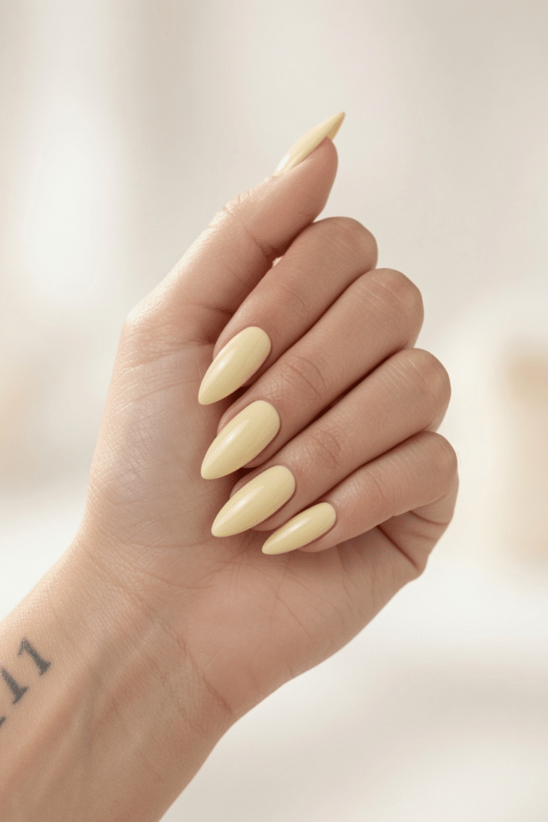 butter yellow nails