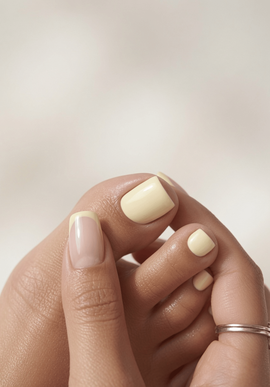 butter yellow nails