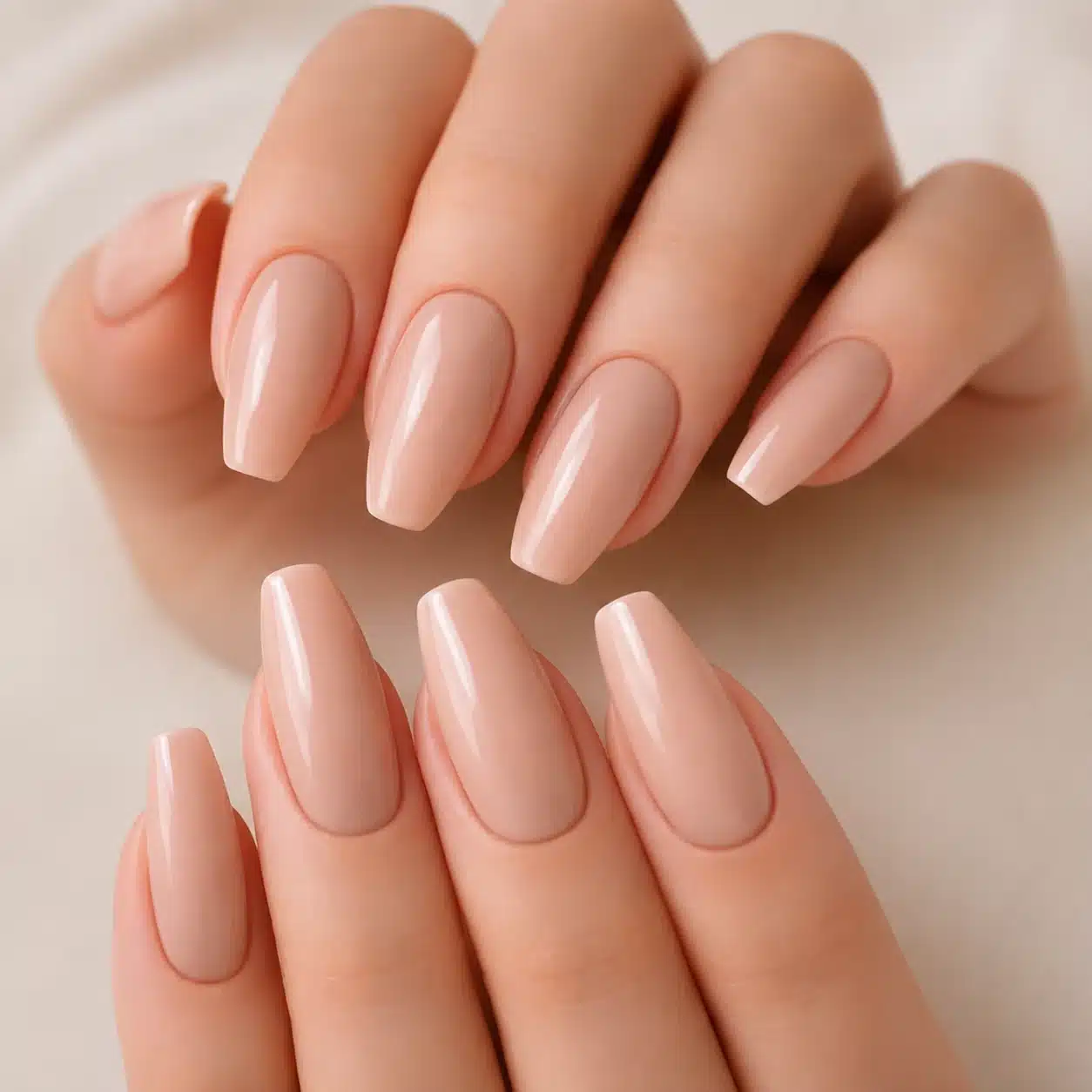 Almond vs Coffin Nails: Which Shape Is Right for You? 6 Coffin and almond nude nail comparison