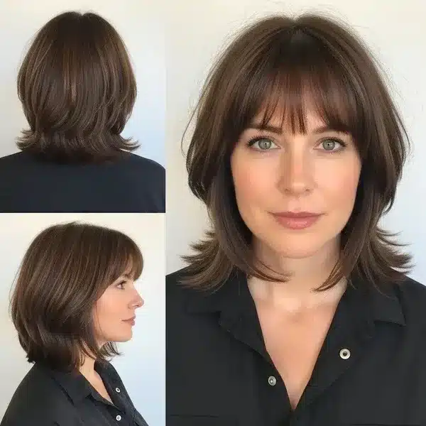 32+ Hairstyles For Women Over 50 With Fine Hair 10 Hairstyles For Women Over 50 With Fine Hair - Lob With Bangs And Face-Framing Layers