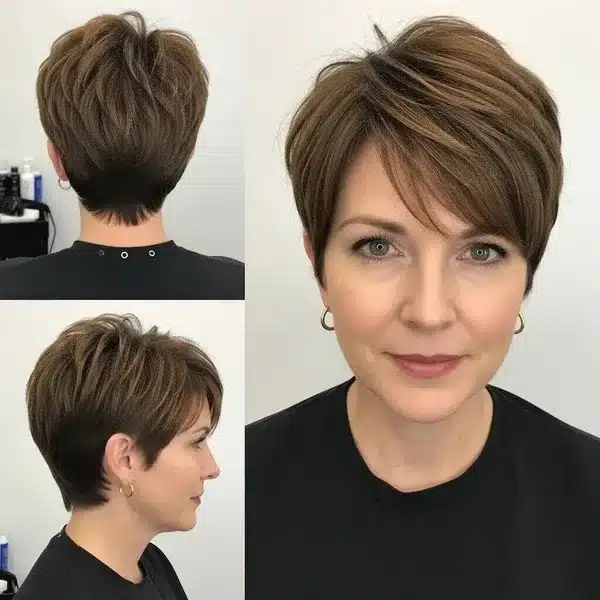 32+ Hairstyles For Women Over 50 With Fine Hair 8 Hairstyles For Women Over 50 With Fine Hair - Razor Cut Pixie Bob