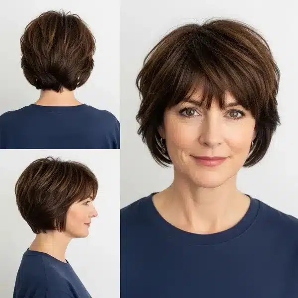 32+ Hairstyles For Women Over 50 With Fine Hair 13 Hairstyles For Women Over 50 With Fine Hair - Short Tousled Waves With Chewy Bangs