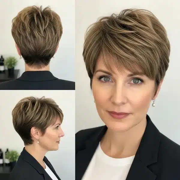 32+ Hairstyles For Women Over 50 With Fine Hair 26 Hairstyles For Women Over 50 With Fine Hair - Pixie With Bangs And Textured Top