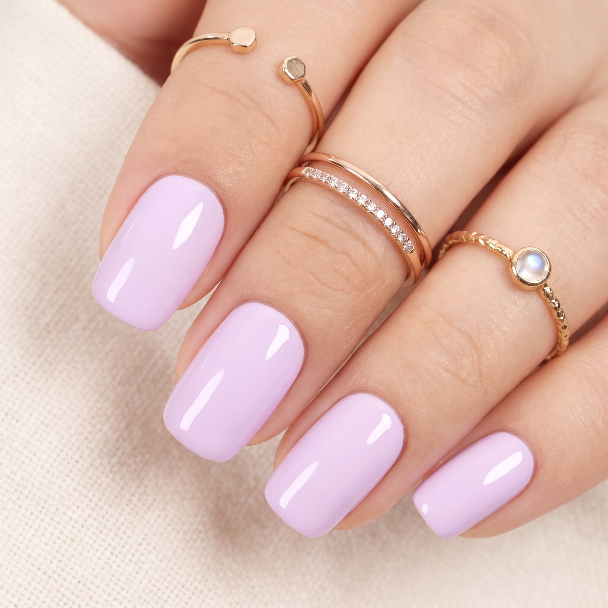 Classic baby pink nails with a soft elegant manicure finish