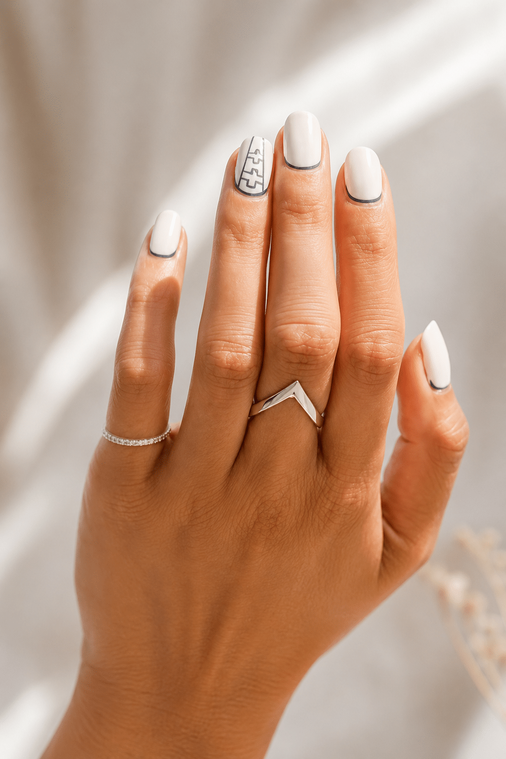 Milky white nail polish guide with glossy clean white manicure ideas
