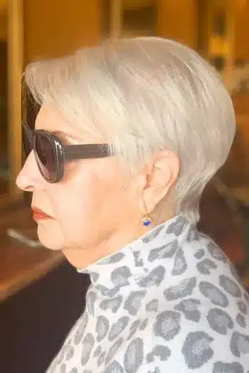 Short Hairstyles for Women Over 70 With Fine Hair - Side-Swept Pixie Hairstyle