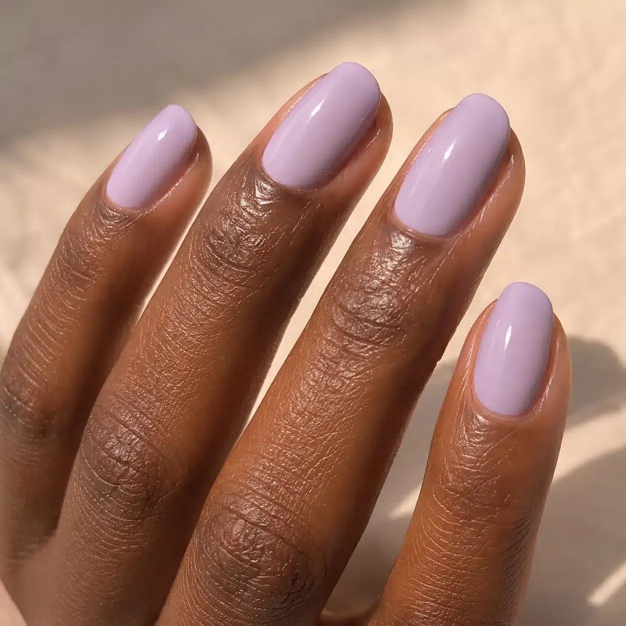 Milky Lavender Nail Polish: Soft Lavender Milk Nails to Try 5 Bright milky lavender nails on deep skin