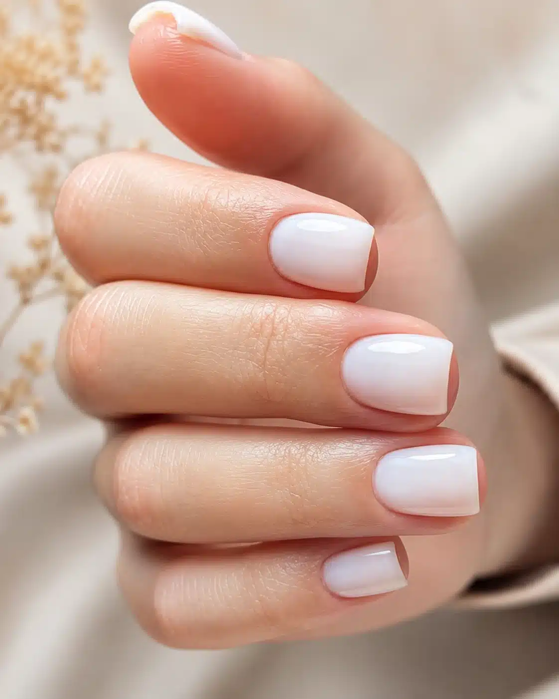 Best Milky White Nail Polish: Sheer White Shades for a Clean Manicure 9 Glossy milky white polish manicure with smooth coverage