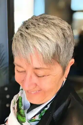 Tapered Pixie With Bangs and Soft Texture