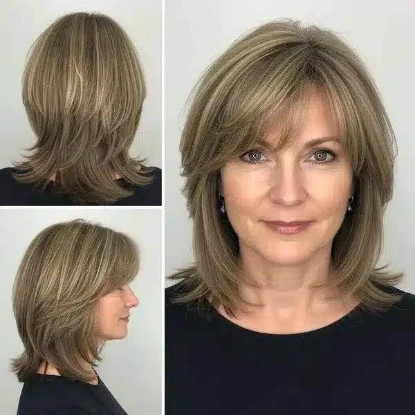 32+ Hairstyles For Women Over 50 With Fine Hair 16 Hairstyles For Women Over 50 With Fine Hair - Feathered Wispy Layers With Bangs