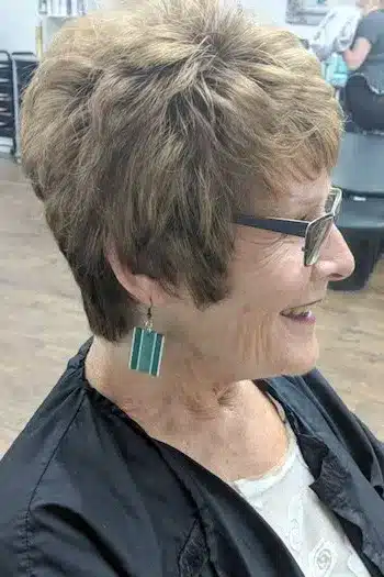 Crown-Layered Pixie for Dense Hair