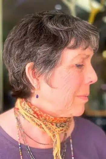 Short Hairstyles for Women Over 70 With Fine Hair - Cropped Wavy Pixie Hairstyle
