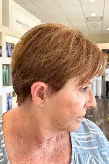 Short Hairstyles for Women Over 70 With Fine Hair - Layered Pixie With Bangs Hairstyle