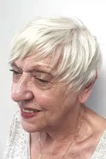 Short Hairstyles for Women Over 70 With Fine Hair - Tapered Pixie Hairstyle