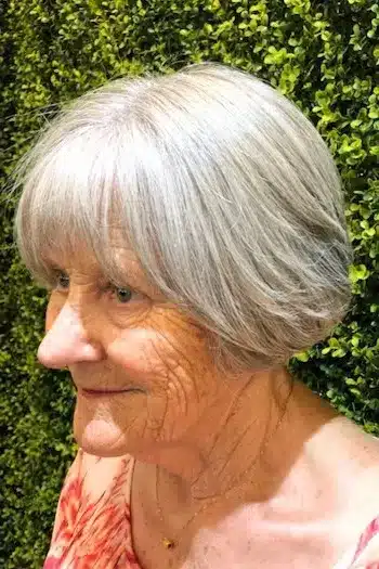 Short Hairstyles for Women Over 70 With Fine Hair - Short Bob With Face-Framing Layers Hairstyle