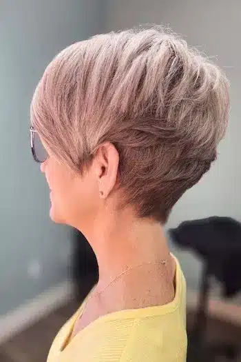 Rose Blonde Pixie With Soft Layers