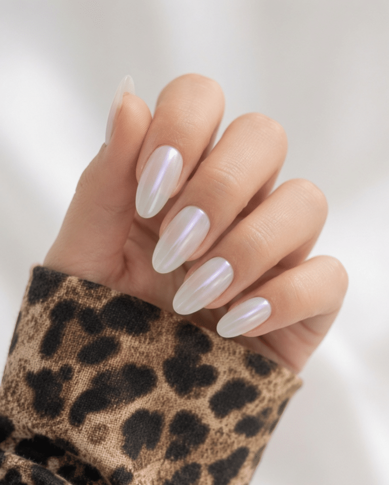 pearl chrome nails