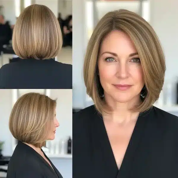32+ Hairstyles For Women Over 50 With Fine Hair 15 Hairstyles For Women Over 50 With Fine Hair - Straight Inverted Bob