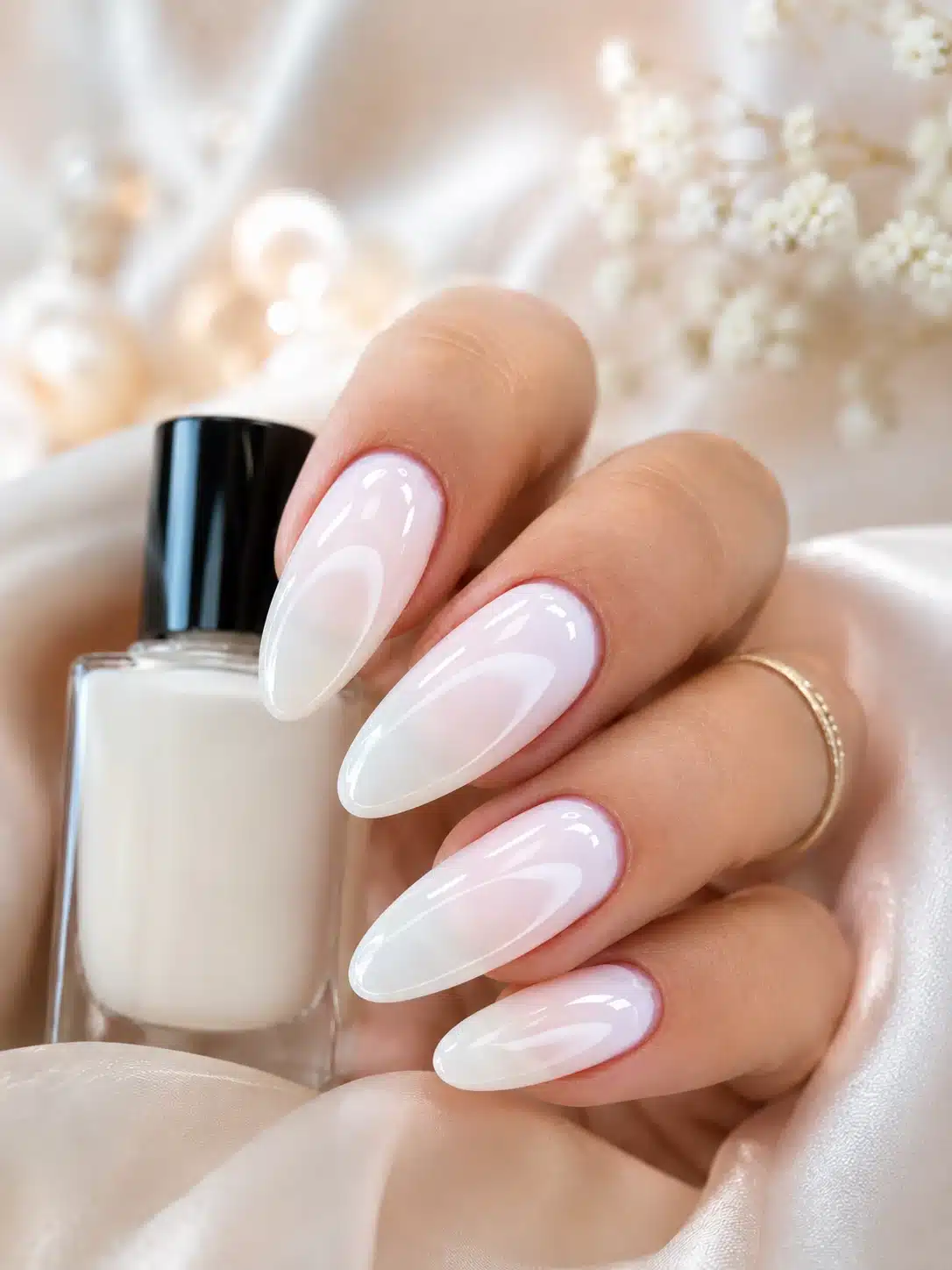 Sheer Milky White Nail Polish: Soft Translucent Nails That Never Look Chalky 4 Glazed sheer milky white nail polish with a soft pearl finish