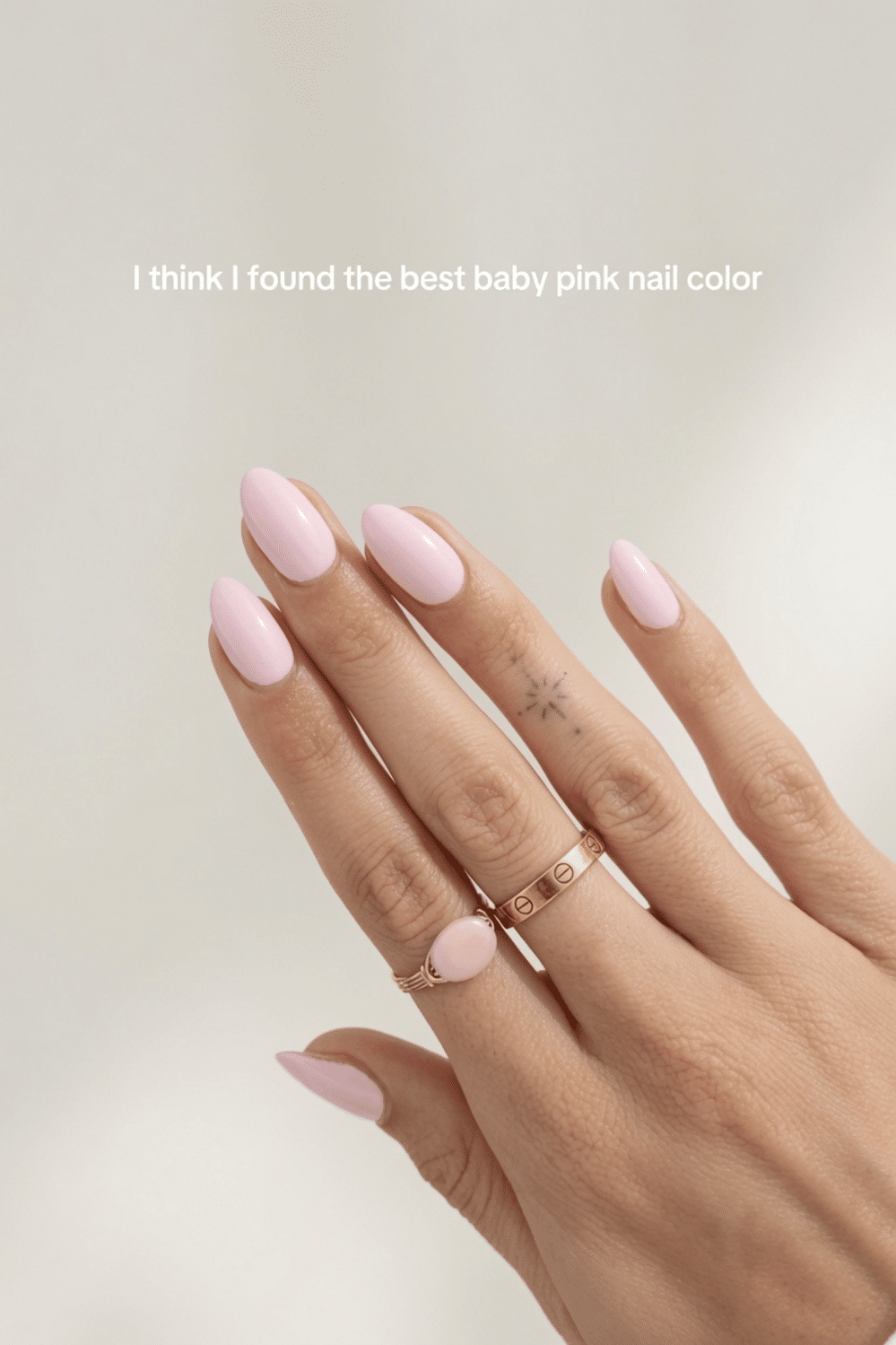 soft pink almond nails