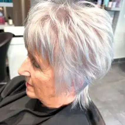 Short Hairstyles for Women Over 70 With Fine Hair - Short Shaggy Textured Cut Hairstyle