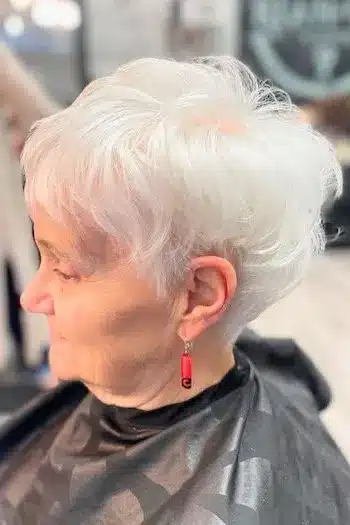 Short Hairstyles for Women Over 70 With Fine Hair - Long Voluminous Pixie Hairstyle