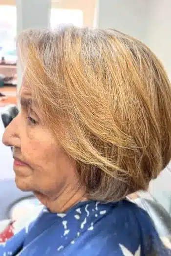 Short Hairstyles for Women Over 70 With Fine Hair - Volumized Bob With Layers Hairstyle