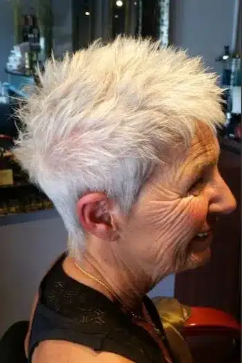 White Pixie With Soft Piecey Spikes