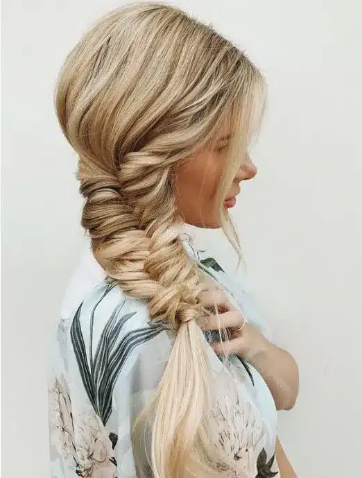 Side Fishtail Braid — wedding hairstyles for brides with long hair
