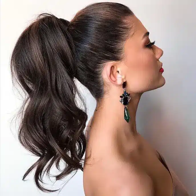 Glam Ponytail — wedding hairstyles for brides with long hair