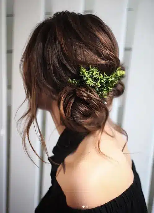 Side-Swept Bun — wedding hairstyles for brides with long hair