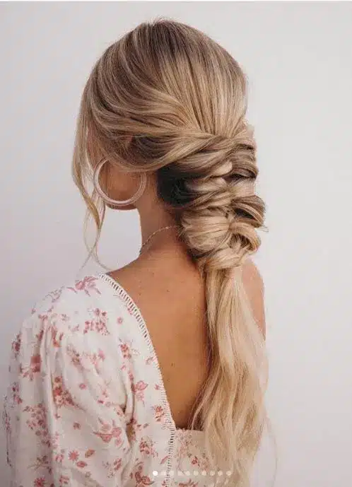 Topsy Tail — wedding hairstyles for brides with long hair