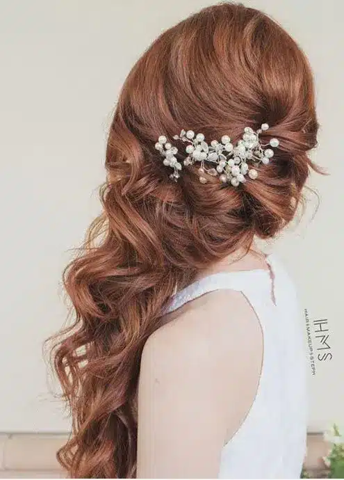 Side-Swept Down Style — wedding hairstyles for brides with long hair