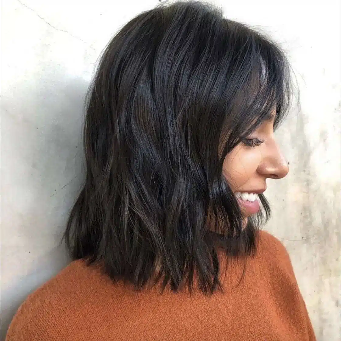 Relaxed lob with loose waves, one of the 35 short brown hairstyles you'll be seeing everywhere
