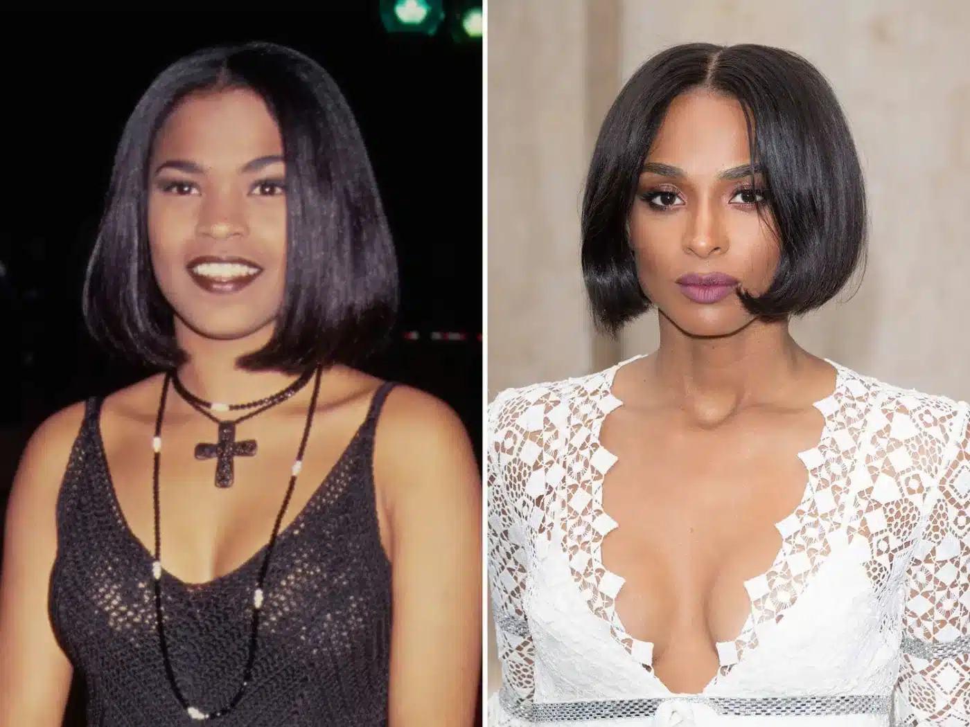 Nia Long and Ciara rocking the bubble bob included in 13 '90s Bob Trends That Still Look Fresh Today