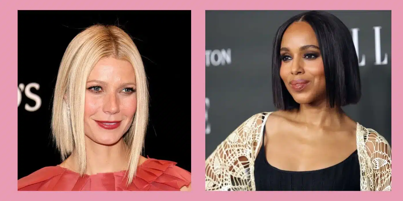 Gwyneth Paltrow and Kerry Washington showcasing chic short haircuts for older women