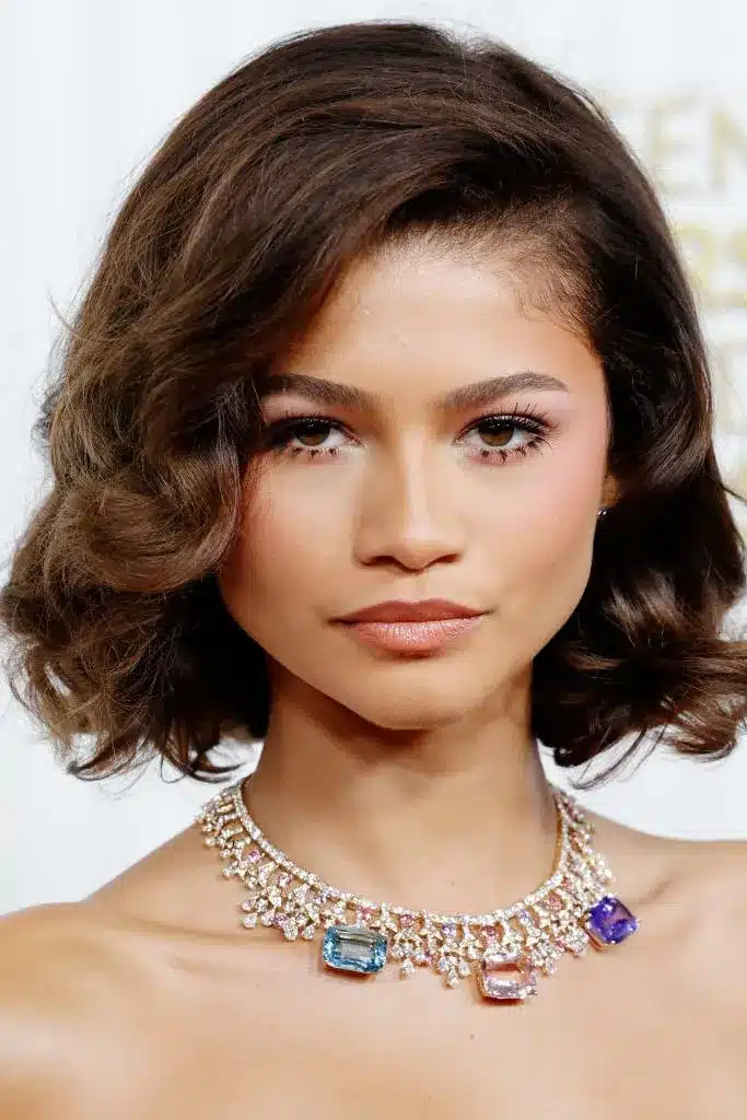 Zendaya with a butterfly bob haircut